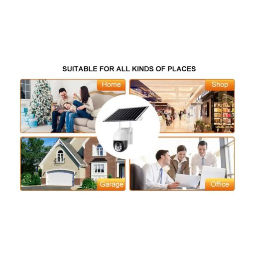 SilverHome Napelemes 4G PTZ biztonsági kamera SIM kártya foglalattal