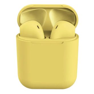   Bluetooth fülhallgató i12 5.0 tws sárga, érintésérzékeny inpods