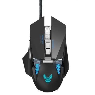   Vezetékes Gaming egér GM98, 1000-7200dpi, RGB világítás, Fekete
