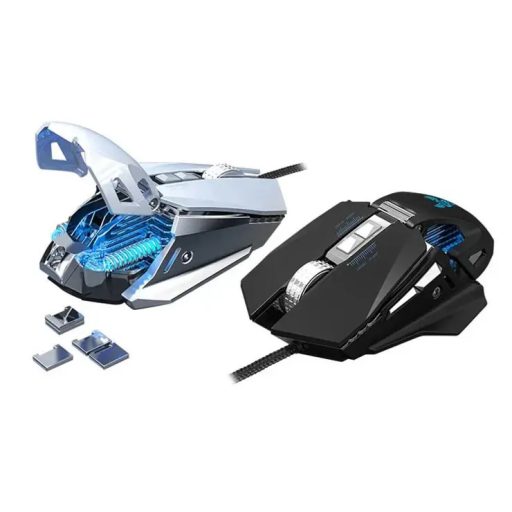 Vezetékes Gaming egér GM98, 1000-7200dpi, RGB világítás, Fekete
