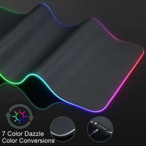 SilverHome Gamer egérpad 7 féle színű LED világítással - 780x300