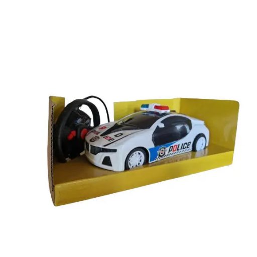 Távirányítós rendőrautó fehér színben 1:18