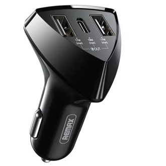   Remax Szivargyújtós autós töltő 2USB/USB-C QC-PD 35W RCC214