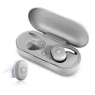   Bluetooth fülhallgató DT-1 fekete, érintésérzékeny 5.0 - ezüst