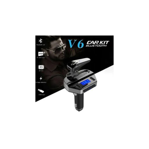 V6 Fm Transmitter Kihangosító Headset Mp3