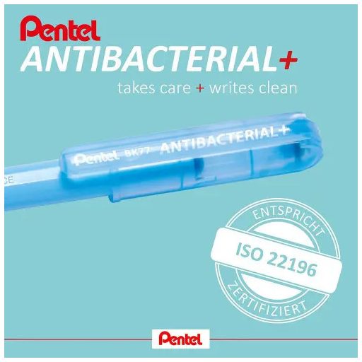 Golyóstoll antibakteriális 0,35mm, BK77AB-CE Pentel, írásszín kék