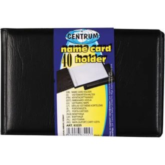   Névjegykártyatartó Centrum 97x67 mm 40 db-os kemény műbőr fekete