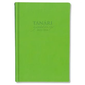 Tanári zsebkönyv pd 2025-2026 műbőr zöld