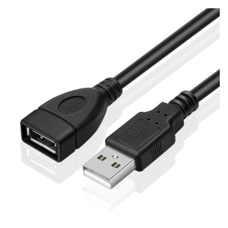 USB 2.0 hosszabbító kábel, 3 méter, fekete