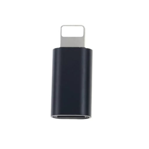 OTG átalakitó adapter (USB-C->Lightning), fekete